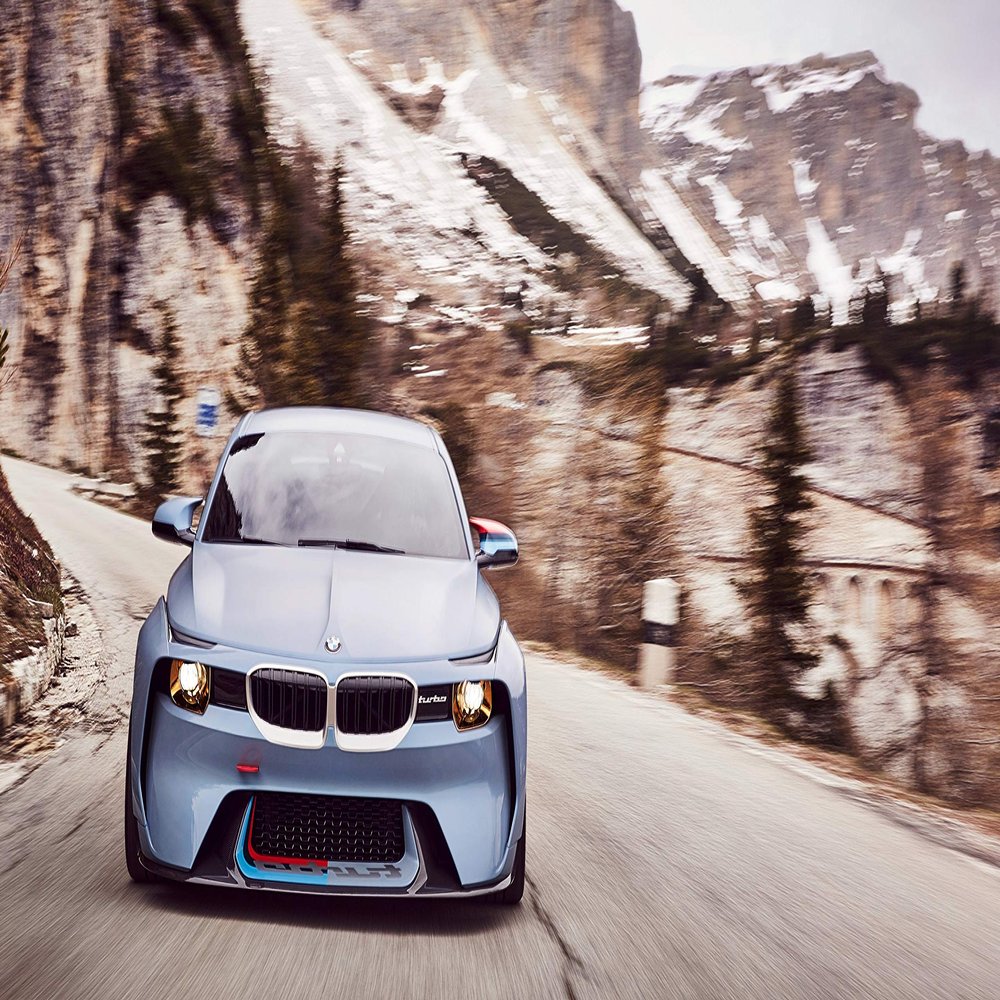 Iconic Arts Supercar Laminated 24x36 Poster: BMW 2002 Hommage Concept Luxury Car