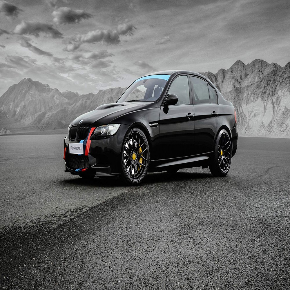 Iconic Arts Supercar Laminated 24x36 Poster: BMW M3 E90 Luxury Car