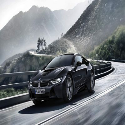 Iconic Arts Supercar Laminated 24x36 Poster: BMW i8 Protonic Dark Silver Edition Paris Auto Show Luxury Car