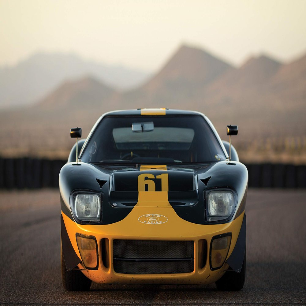 Iconic Arts Supercar Laminated 24x36 Poster: Ford GT-40 Le Mans Race Muscle Car
