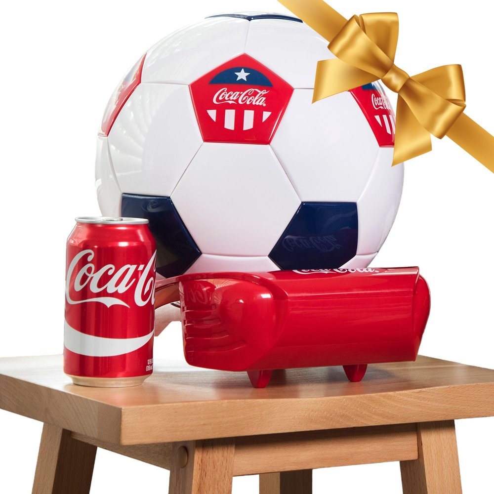 Coca Cola Mini Fridge - 5 Can Refrigerator for Bedroom Office, Portable Table Top Beverage Cooler, 12V 110V Refrigerador For Drink, Soda, Wine, Use In Car, Dorm, Outdoor