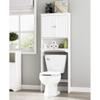 Unknown1 Bathroom Shelf Over-The-Toilet Spacesaver Storage Cabinet Organizer White Modern Contemporary MDF Painted Includes Hardware view 1
