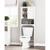 Unknown1 Bathroom Shelf Over-The-Toilet Spacesaver Storage Cabinet Organizer White Modern Contemporary MDF Painted Includes Hardware view 3