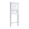 Unknown1 Bathroom Shelf Over-The-Toilet Spacesaver Storage Cabinet Organizer White Modern Contemporary MDF Painted Includes Hardware view 4