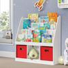 RiverRidge Kids 4 shelves Three Cubbies Bookrack, White (02-251), 11.81"D x 35"W x 36"H view 2