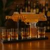 Gifts for Men Dad, Uzi Gun Whiskey Decanter Set-Limited Edition, Liquor Decanter with Bullet Shot Glass, Cool Anniversary Birthday Gift for Him Husband, Military Present for Home Bar Drinking view 2