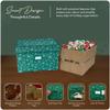 Covermates Keepsakes Adjustable Ornament Storage Box  Heavy-Duty Polyester, Padded Dividers & FlexGrid Trays  Protective Holiday Organizer with Stackable Walls & Label Window, Green Snowflake view 4