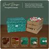 Covermates Keepsakes Adjustable Ornament Storage Box  Heavy-Duty Polyester, Padded Dividers & FlexGrid Trays  Protective Holiday Organizer with Stackable Walls & Label Window, Green Snowflake view 4
