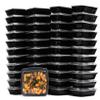 38 oz Reusable Food Storage 50 Pack Containers with Lids by EcoQuality  Rectangular BPA Free Freezer, Microwave & Dishwasher Safe  Airtight & Watertight Stackable, Lunch Meal Prep, To-Go, Bento Box view 1