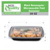 38 oz Reusable Food Storage 50 Pack Containers with Lids by EcoQuality  Rectangular BPA Free Freezer, Microwave & Dishwasher Safe  Airtight & Watertight Stackable, Lunch Meal Prep, To-Go, Bento Box view 3