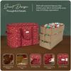 Covermates Keepsakes Adjustable Ornament Storage Bag  Heavy-Duty Polyester, Padded Dividers & FlexGrid Trays  Protective Holiday Ornament Organizer with Handles & Label Window, Red Snowflake view 4