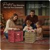 Covermates Keepsakes Adjustable Ornament Storage Bag  Heavy-Duty Polyester, Padded Dividers & FlexGrid Trays  Protective Holiday Ornament Organizer with Handles & Label Window, Red Snowflake view 2