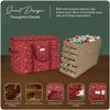 Covermates Keepsakes Adjustable Ornament Storage Bag  Heavy-Duty Polyester, Padded Dividers & FlexGrid Trays  Protective Holiday Ornament Organizer with Handles & Label Window, Red Snowflake view 4