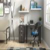 otg 48"x24" Home Office Desk with Locking Mobile Pedestal in (Artisan Grey | Black Base) view 1