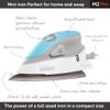 oliso M2Pro Mini Steam Iron with Solemate  1000 Watt Dual Voltage Travel Iron for Sewing, Quilting, and Crafting  Ceramic Soleplate, Precision Tip  Turquoise view 2