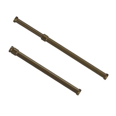 CXYGZLJ Closet Telescopic Tension Rod 11005 Thickened Aluminum Alloy Hole Installation Wardrobe Rail with Flange Base 3 Colors Available Pull Rod (Color : Bronze, Size : 85-160cm)