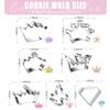 Crown Cookie Cutter Baking Cookie Biscuit Princess Girls Holiday Heart Gifts Decorative Party 3.5" Kitchen Cake Supplies (Queen Crown Cookie Cutters Set) view 2