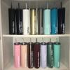 Personalized Daisy Design Skinny Stainless Steel Insulated Tumbler Travel Cup 20 ounce view 3