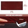 Runner Rug 4 ft x 4 ft Indoor/Outdoor Low Profile, Hallway, Kitchen, Patio, Deck Area, RV, Entryway, Garage, with Non-Slip Rubber Backing, Red with Black Stripe, Custom view 2