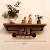 du hui Wall Mounted Industrial Pipe Shelf, Heavy Duty Retro DIY Wall Decor, Floating Industrial Pipe Shelf Storage Rack for Bedroom, Rustic Iron Bracket with Wooden Plank view 3