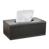 /N Rectangular PU Leather Tissue Box Napkin Holder, Used in Home Office, Hotel Room Napkin Box, Decorative Black (Black) view 1