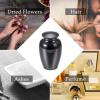 Human Ashes Caskets, Funeral Memorial Urn Ashes Blank Pet Dog Cat Cremation Urns Metal Keepsake Caskets Jewelry 45x70mm view 3