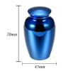 Human Ashes Caskets, Funeral Memorial Urn Ashes Blank Pet Dog Cat Cremation Urns Metal Keepsake Caskets Jewelry 45x70mm view 2