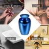 Human Ashes Caskets, Funeral Memorial Urn Ashes Blank Pet Dog Cat Cremation Urns Metal Keepsake Caskets Jewelry 45x70mm view 3