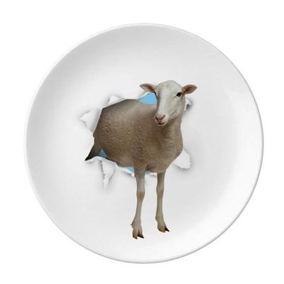 Animal Paper Break Shocks Sheep Plate Decorative Porcelain Salver Tableware Dinner Dish