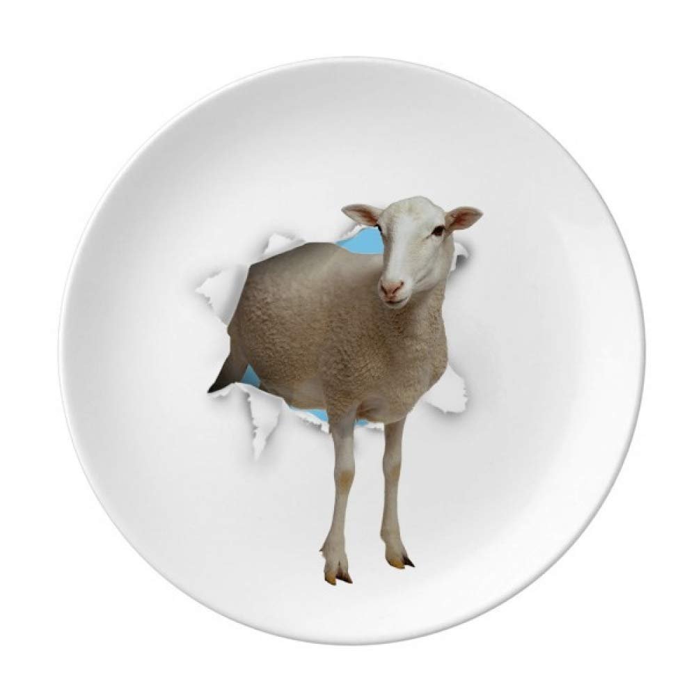Animal Paper Break Shocks Sheep Plate Decorative Porcelain Salver Tableware Dinner Dish