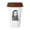 Elegant Comely Pretty Splendid Trendy Mug Coffee Drinking Glass Pottery Ceramic Cup Lid view 1