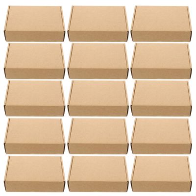 Cabilock 50pcs Corrugated Packing Storage Boxes Kraft Moving Boxes for Organizing Items and Easy to Assemble