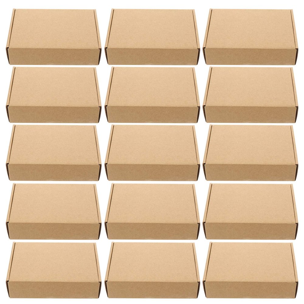 Cabilock 50pcs Corrugated Packing Storage Boxes Kraft Moving Boxes for Organizing Items and Easy to Assemble
