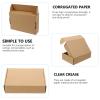 Cabilock 50pcs Corrugated Packing Storage Boxes Kraft Moving Boxes for Organizing Items and Easy to Assemble view 2