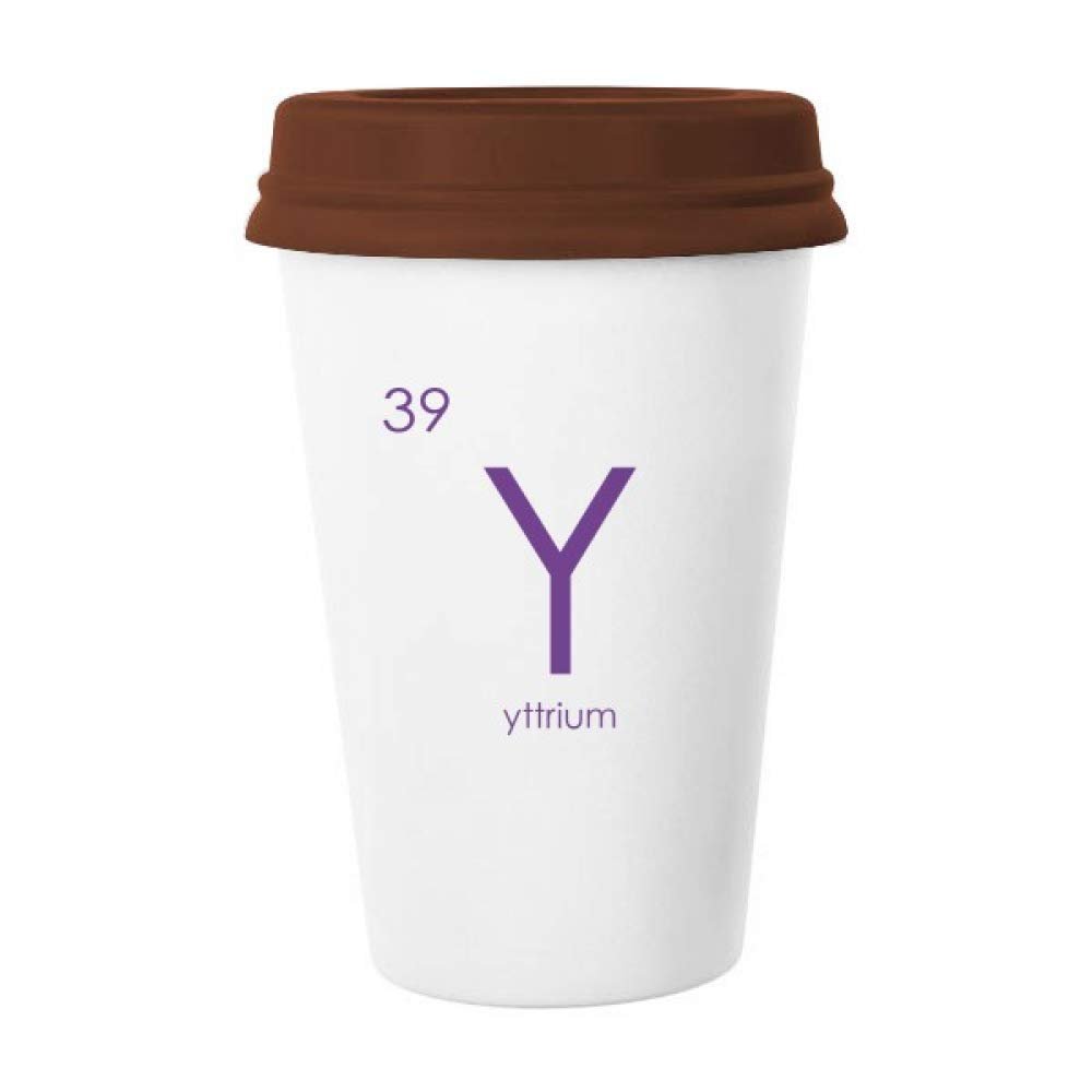 Chemistry Elements Period Table Transition Metals Yttrium Y Mug Coffee Drinking Glass Pottery Ceramic Cup Lid
