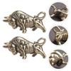 2pcs Brass Bull Figurine Chinese Zodiac Ox Year Mascot Lucky Cow New Year Spring Festival Xmas Desktop Decoration view 3