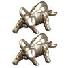 2pcs Brass Bull Figurine Chinese Zodiac Ox Year Mascot Lucky Cow New Year Spring Festival Xmas Desktop Decoration view 4