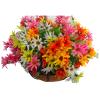 Indoors and Outdoors Decoration Metal Chain Hanging Basket Fake Flowers Artificial Daisy (Big Basket) view 3