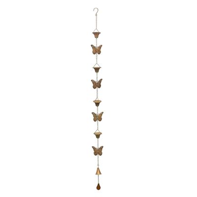 Iron butterfly rain chain 61.5"h