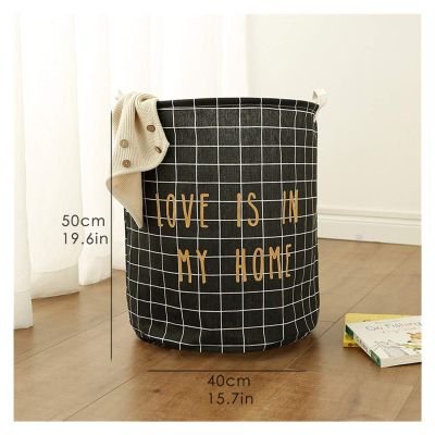 Laundry Basket Super Large Storage Baby Toy Washing Dirty Clothes Sundries Box Organizer Bin Folding Waterproof Cotton Picnic (Size : Two)