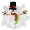 Artisan Snowman Merry Christmas Winter Wreath for Front Door Outside or Inside Decorations. Very Full, Made with Waterproof Christmas Snow Fabric view 1