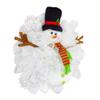 Artisan Snowman Merry Christmas Winter Wreath for Front Door Outside or Inside Decorations. Very Full, Made with Waterproof Christmas Snow Fabric view 2