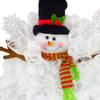 Artisan Snowman Merry Christmas Winter Wreath for Front Door Outside or Inside Decorations. Very Full, Made with Waterproof Christmas Snow Fabric view 4