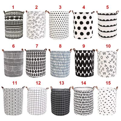 1pc Folding Laundry Basket Round Storage Bin Bag Large Hamper Collapsible Clothes Toy Basket Bucket Organizer Large Capacity (Size : 2)