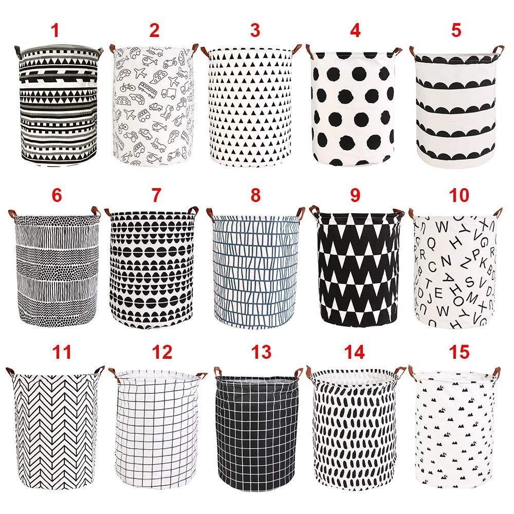 1pc Folding Laundry Basket Round Storage Bin Bag Large Hamper Collapsible Clothes Toy Basket Bucket Organizer Large Capacity (Size : 2)