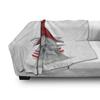 Ambesonne Gnome Soft Flannel Fleece Throw Blanket, Nordic Tonttu Myth Finnish Creature Nisser Scandinavian Folklore Print, Cozy Plush for Indoor and Outdoor Use, 70" x 90", Grey Ruby view 3