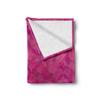 Ambesonne Abstract Throw Blanket, Geometrical Theme Star Patterns from Circular Shapes, Flannel Fleece Accent Piece Soft Couch Cover for Adults, 50" x 70", Dark Magenta Magenta view 2