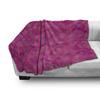 Ambesonne Abstract Throw Blanket, Geometrical Theme Star Patterns from Circular Shapes, Flannel Fleece Accent Piece Soft Couch Cover for Adults, 50" x 70", Dark Magenta Magenta view 3