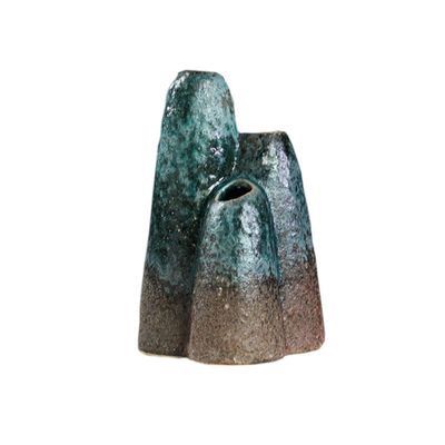 Ceramic Vase Home Office Living Room TV Cabinet Entrance Worktop Vase Dried Flowers Simulation Flower Decorative Vase 24.7 x 16.8 cm, 20 x 14.5 cm, Set of 2