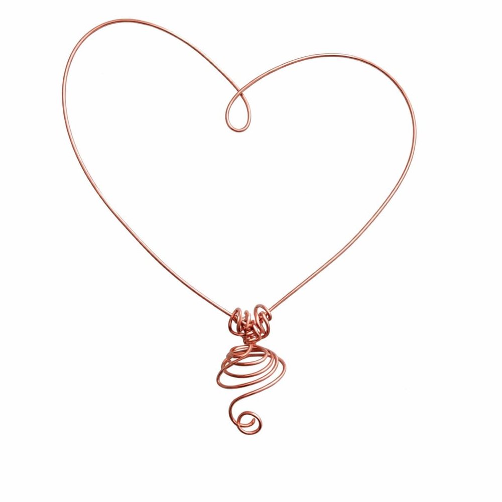Copper Heart Tree Topper